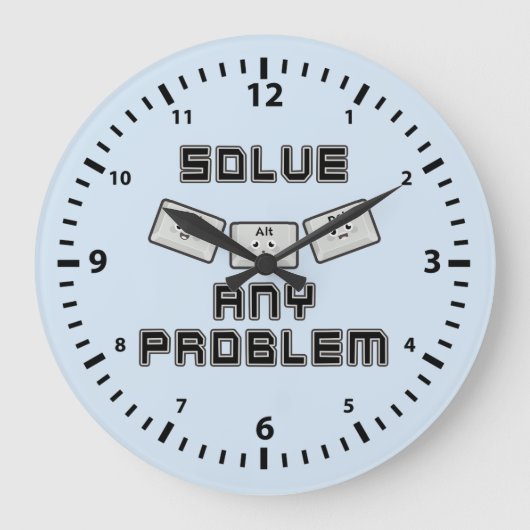 Grande Horloge Ronde Ctrl Alt Del (Recto)