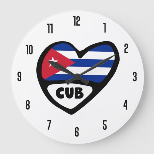 Grande Horloge Ronde CUB Flag Heart (Recto)