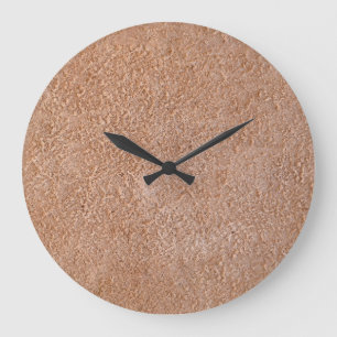 Grande Horloge Ronde cuir texture suède arrière - plan motif naturel r