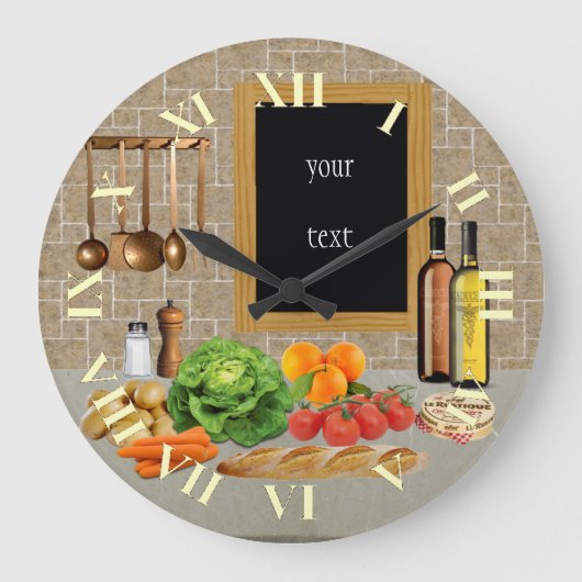 Grande Horloge Ronde cuisine ronde d'horloge (Recto)