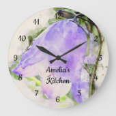 Grande Horloge Ronde Cuisine Wilfdlower violet Monogram (Recto)