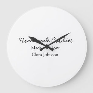 Grande Horloge Ronde Cuisiniers maison ajoutez votre texte nom personna