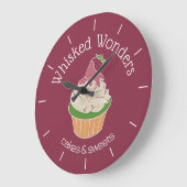 Grande Horloge Ronde Cupcake Bakery Pastry Chef (Angle)