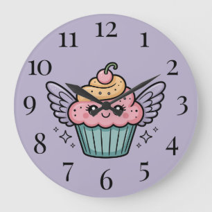 Grande Horloge Ronde Cupcake Mignon