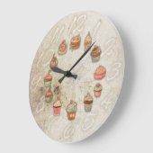 Grande Horloge Ronde CupCakes (Angle)