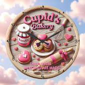 Grande Horloge Ronde Cupid Bakery Sweetheart Kitchen