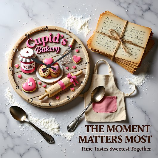 Grande Horloge Ronde Cupid Bakery Sweetheart Kitchen