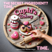 Grande Horloge Ronde Cupid Bakery Sweetheart Kitchen