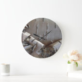 Grande Horloge Ronde Curly Birch Bark Tree Rustic (Maison)
