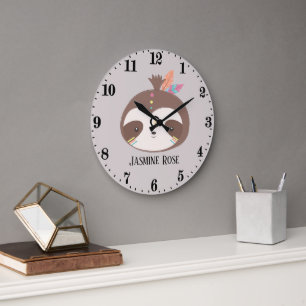 Grande Horloge Ronde currgirbaby decor sloth