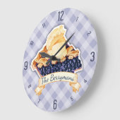 Grande Horloge Ronde Custom color blueberry pie (Angle)