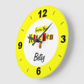 Grande Horloge Ronde Custom From the Kitchen of Yellow Clock (Angle)
