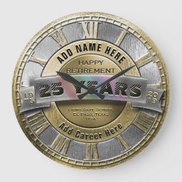 Grande Horloge Ronde Custom Gold and Silver Retirement Award