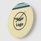 Grande Horloge Ronde Custom logo circles and stripes pattern (Angle)