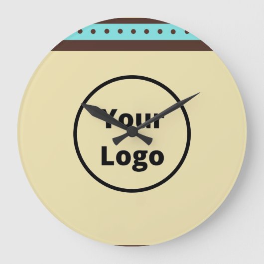 Grande Horloge Ronde Custom logo circles and stripes pattern (Recto)