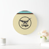 Grande Horloge Ronde Custom logo circles and stripes pattern (Maison)