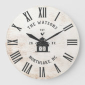 Grande Horloge Ronde Custom Rustic Modern (Recto)