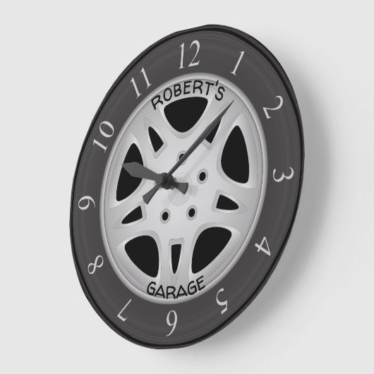 Grande Horloge Ronde Custom Text (Angle)