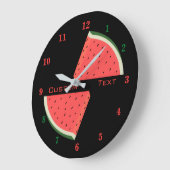 Grande Horloge Ronde Custom Text Wall Clock (Angle)