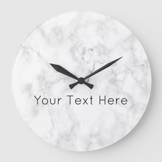 Grande Horloge Ronde Custom White Marble (Recto)
