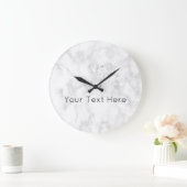Grande Horloge Ronde Custom White Marble (Maison)