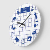 Grande Horloge Ronde Customiser le temps de surface composée Étiquette (Angle)