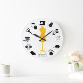 Grande Horloge Ronde Customiser l'horloge du Étiquette (Maison)