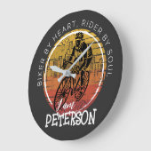 Grande Horloge Ronde Customisez votre conception CYCLING (Angle)