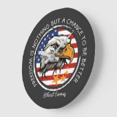 Grande Horloge Ronde Customisez votre modèle American Eagle (Angle)