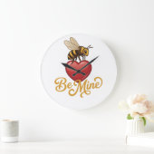 Grande Horloge Ronde Cute Be Mine Honeycomb  (Maison)