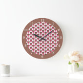 Grande Horloge Ronde Cute Cupcake Sweet Dessert Bakery Cake Pattern (Maison)