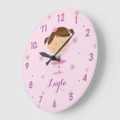 Grande Horloge Ronde Cute Dancer Ballerina (Angle)
