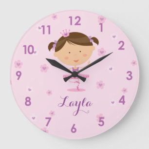Grande Horloge Ronde Cute Dancer Ballerina