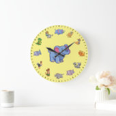 Grande Horloge Ronde Cute Dressed Animals Themed (Maison)