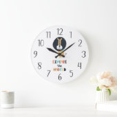 Grande Horloge Ronde Cute Exploration Lion (Maison)