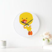 Grande Horloge Ronde Cute Flying Dessin animé Duckling Wall Clock (Maison)