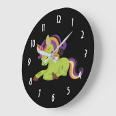 Grande Horloge Ronde Cute Frankenstein (Angle)