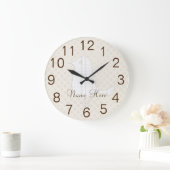 Grande Horloge Ronde Cute Funny White Bird (Maison)