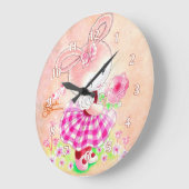 Grande Horloge Ronde Cute Girly (Angle)