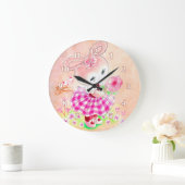 Grande Horloge Ronde Cute Girly (Maison)