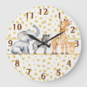 Grande Horloge Ronde Cute Jungle (Recto)