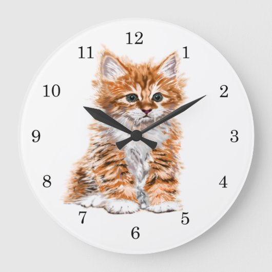 Grande Horloge Ronde Cute Kitty (Recto)