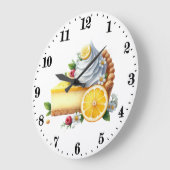 Grande Horloge Ronde Cute lemon pie lovers kitchen  (Angle)