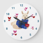 Grande Horloge Ronde Cute Llama Love (Recto)