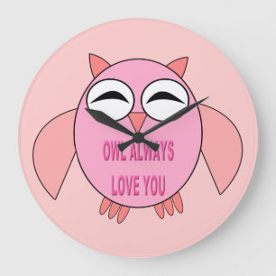 Grande Horloge Ronde Cute Love Message