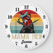 Grande Horloge Ronde Cute Mama, ajouter le nom (Recto)