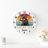 Grande Horloge Ronde Cute Mama, ajouter le nom (Maison)