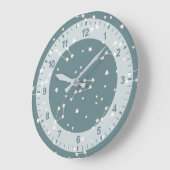 Grande Horloge Ronde Cute Motif Sky Constellation (Angle)