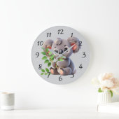 Grande Horloge Ronde Cute Ours Koala (Maison)