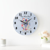 Grande Horloge Ronde Cute Owl Baby (Maison)